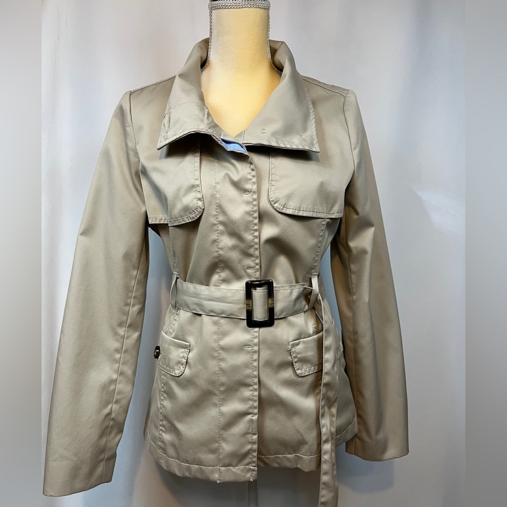 H&M Tan Coat with Belt and Lining Size 10 - Picture 6 of 12
